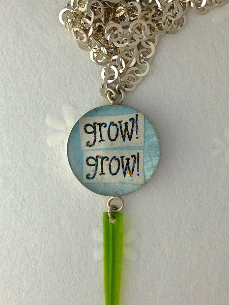 grow grass leaf necklace