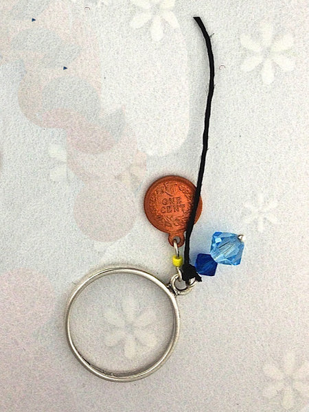 shoestring blue heel necklace and ring set